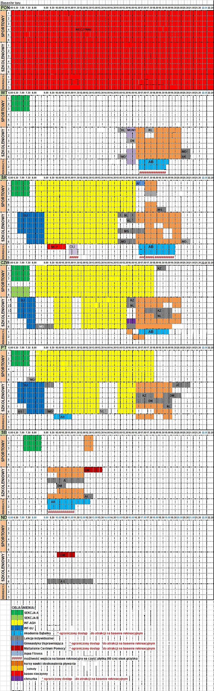 grafik pływalni 6-12.04.2026